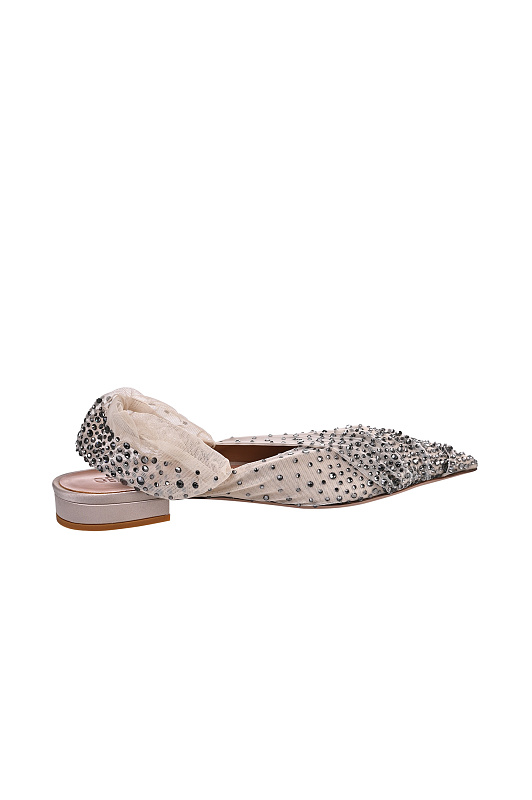 Декорированные босоножки GEDEBE Бежевый Женский SIMONE SLINGBACK FLAT