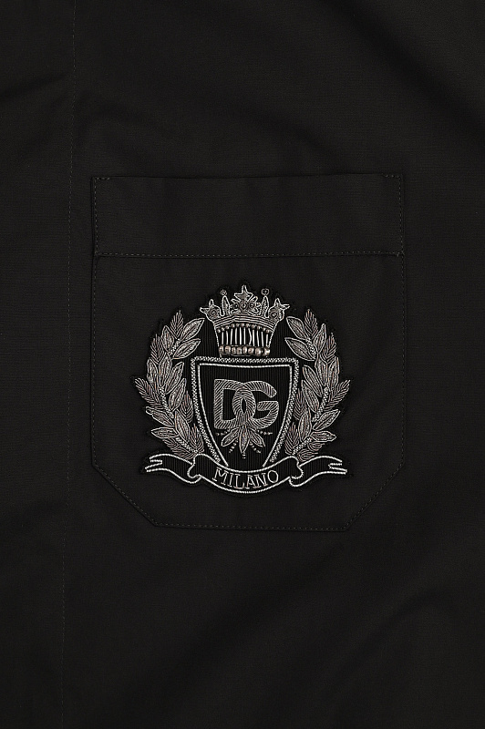 Хлопковая рубашка DOLCE & GABBANA  Черный Мужской G5JH9Z GK278