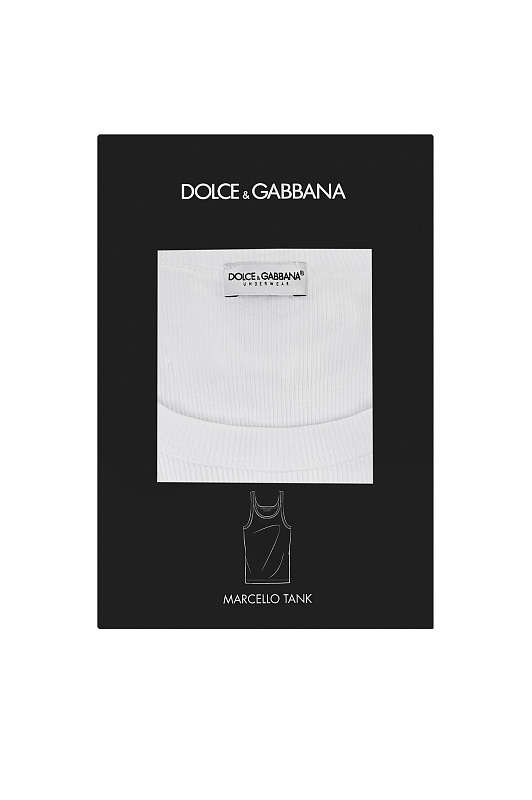 Хлопковая майка DOLCE & GABBANA Белый Мужской M8C19JONN96 Хлопковая майка DOLCE & GABBANA Белый Мужской M8C19JONN96
