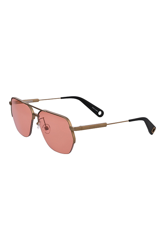 Металлические очки авиаторы JACQUEMUS Розовый Unisex JAC67C5SUN/K