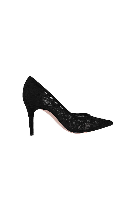 Кружевные туфли GIANVITO ROSSI Черный Женский G22344.85RIC.LRMNENN