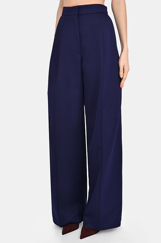 Широкие брюки со стрелками SPORTMAX Фиолетовый Женский ALLER1234 2522136043600