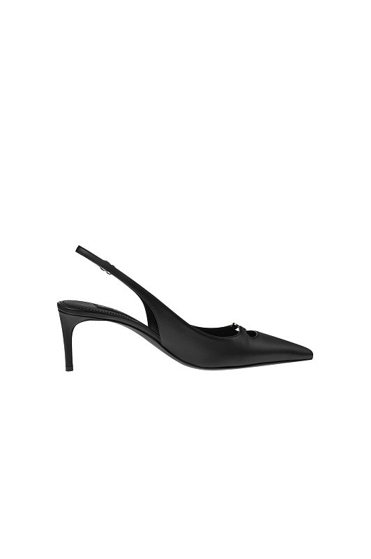 Кожаные босоножки с ремешком DOLCE & GABBANA Черный Женский CG0796 A1953 Кожаные босоножки с ремешком DOLCE & GABBANA Черный Женский CG0796 A1953