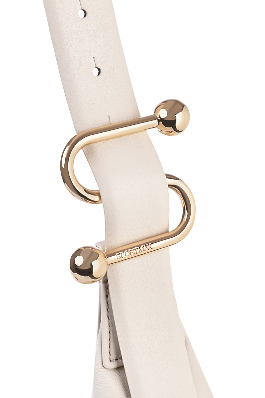Кожаная сумка хобо SPORTMAX Молочный Женский SPSBRUNO 2612511023600 Кожаная сумка хобо SPORTMAX Молочный Женский SPSBRUNO 2612511023600