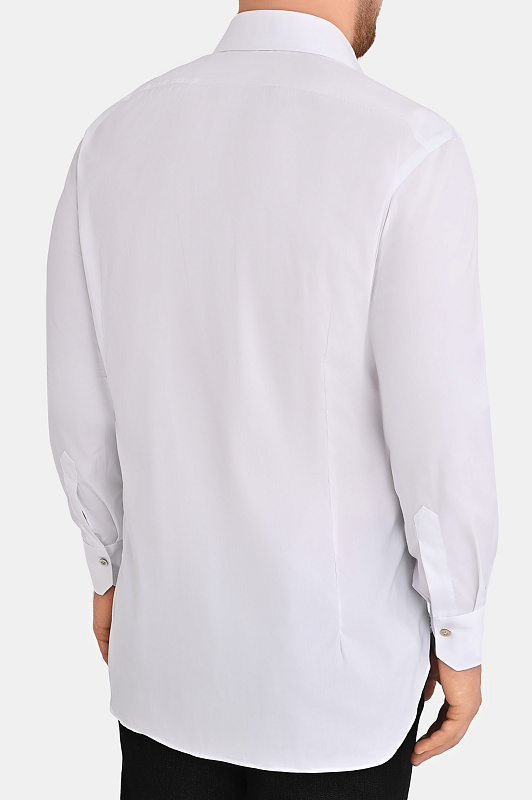 Хлопковая рубашка стрейч KITON Белый Мужской UCCH0296001 Хлопковая рубашка стрейч KITON Белый Мужской UCCH0296001