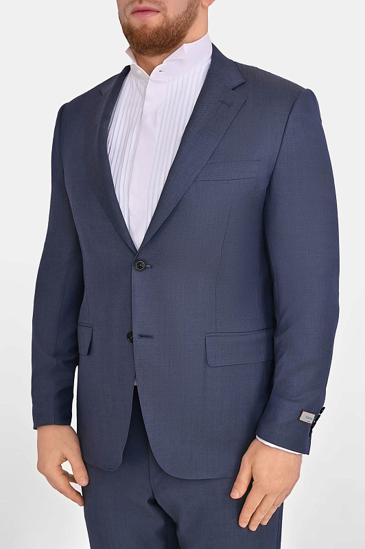 Шерстяной костюм-двойка CANALI Синий Мужской E22280/19BX05794
