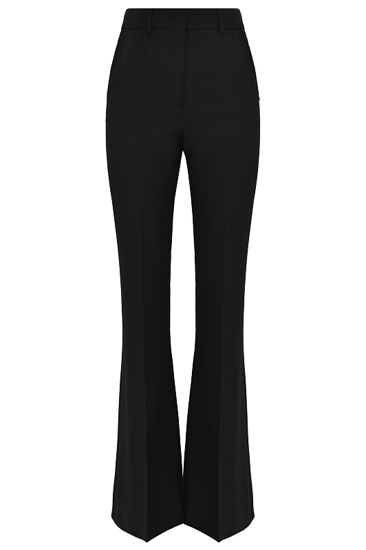 Вискозные брюки клёш SPORTMAX Черный Женский SPXGIRELLO 2612131042600 Вискозные брюки клёш SPORTMAX Черный Женский SPXGIRELLO 2612131042600