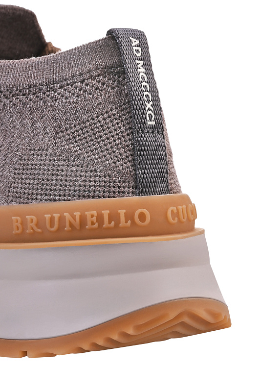 Трикотажные кроссовки BRUNELLO CUCINELLI Бежевый Мужской MZUWLBO253 Трикотажные кроссовки BRUNELLO CUCINELLI Бежевый Мужской MZUWLBO253