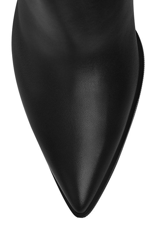 Кожаные ботильоны на каблуке SANTONI Черный Женский WTEG71231PC4NVGBN01