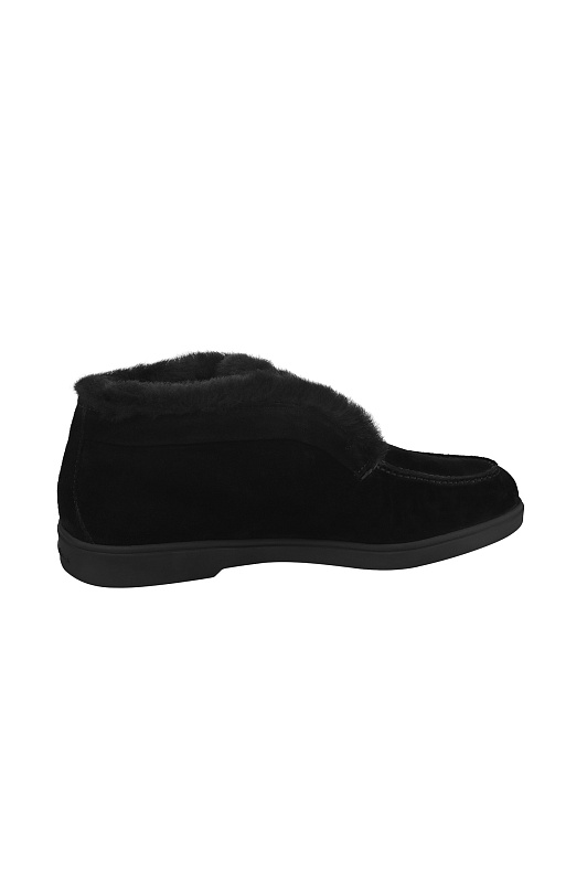 Меховые ботинки без шнурков SANTONI Черный Женский WUYG58457NERAPFRN01 Меховые ботинки без шнурков SANTONI Черный Женский WUYG58457NERAPFRN01