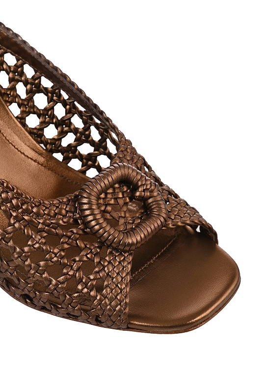 Плетёные босоножки SANTONI Коричневый Женский WHPG72008HA2SODLO70