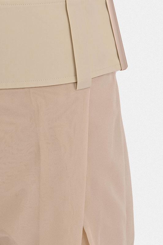 Хлопковые брюки SPORTMAX Молочный Женский SPSFERITO 2612131033600