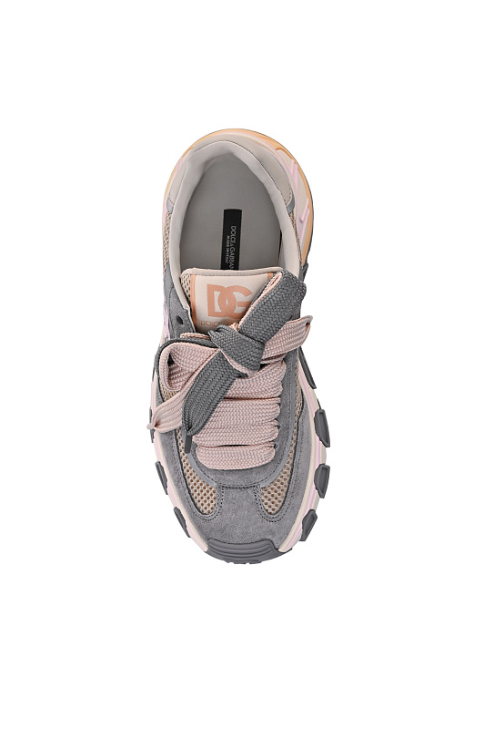 Кроссовки с сеткой DOLCE & GABBANA  Серый Женский CK2403 A6N99