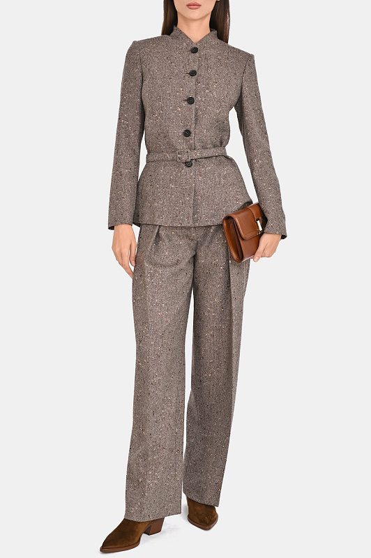 Широкие брюки со складками KITON Бежевый Женский D62109K0514I0 Широкие брюки со складками KITON Бежевый Женский D62109K0514I0