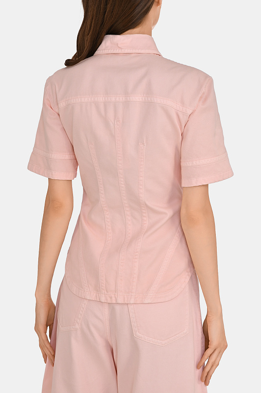 Хлопковая блуза SPORTMAX Розовый Женский SPXONTANO 2612111022600 Хлопковая блуза SPORTMAX Розовый Женский SPXONTANO 2612111022600