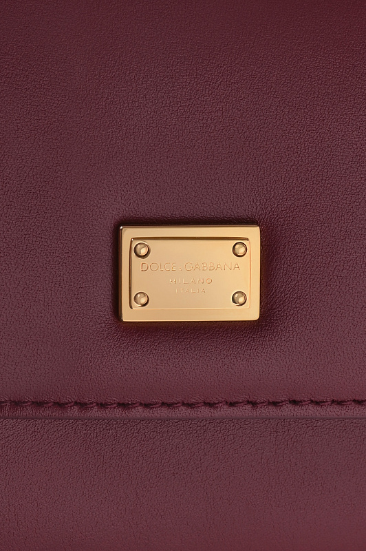 Кожаная сумка с клапаном DOLCE & GABBANA Бордовый Женский BB7864B7321 Кожаная сумка с клапаном DOLCE & GABBANA Бордовый Женский BB7864B7321