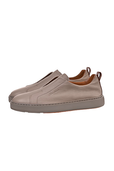 Кожаные кеды-слипоны SANTONI Кожаные кеды-слипоны SANTONI