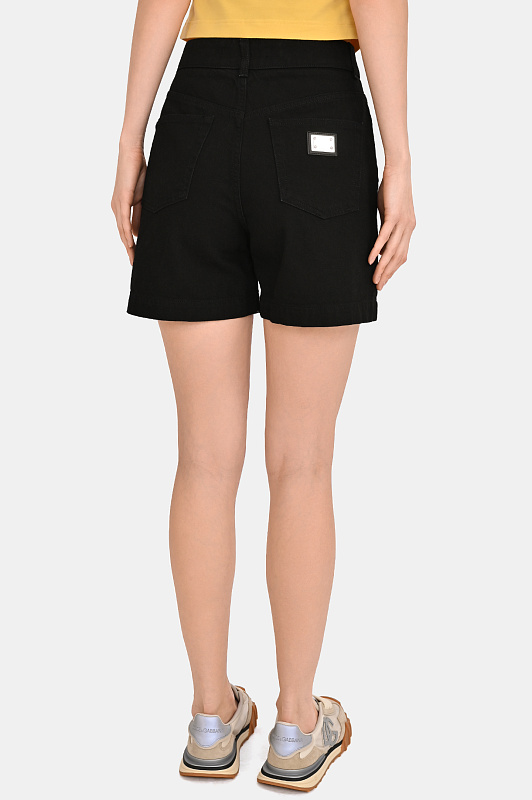 Хлопковые шорты с карманами DOLCE & GABBANA Черный Женский FTC8QD G8OU3 Хлопковые шорты с карманами DOLCE & GABBANA Черный Женский FTC8QD G8OU3