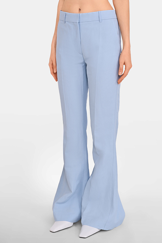 Расклешенные брюки SPORTMAX Голубой Женский SPXFRAGOLA 2612131092600 Расклешенные брюки SPORTMAX Голубой Женский SPXFRAGOLA 2612131092600