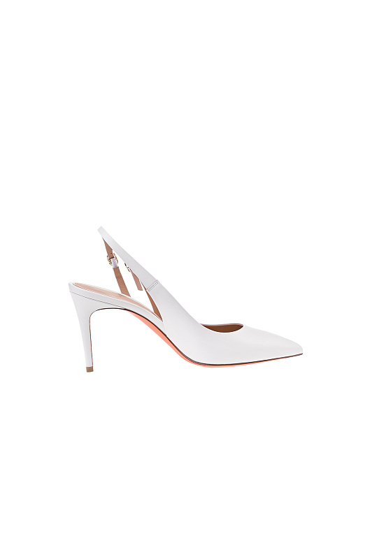 Кожаные босоножки мюли SANTONI Белый Женский WDIG71269HI2NSZAI80