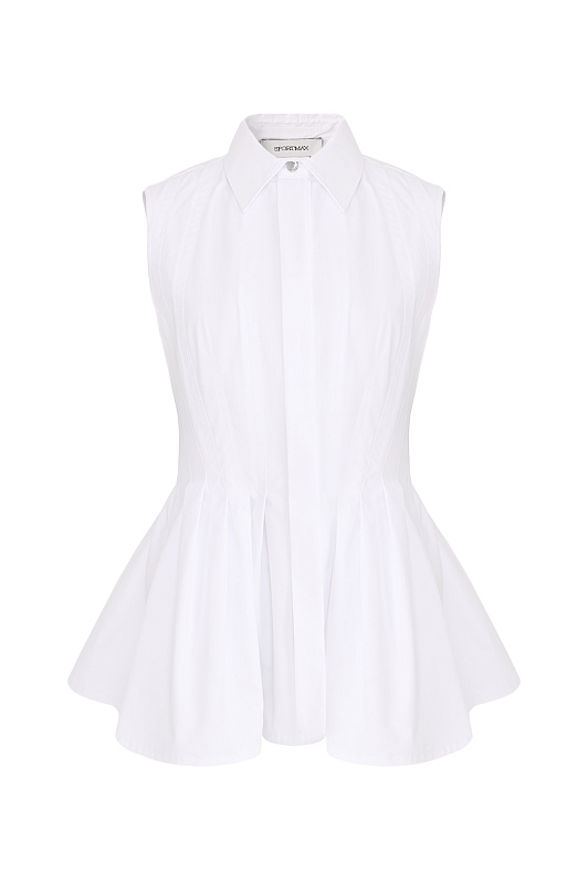 Хлопковая блуза SPORTMAX Белый Женский SPXCERTOSA 2612111052600 Хлопковая блуза SPORTMAX Белый Женский SPXCERTOSA 2612111052600