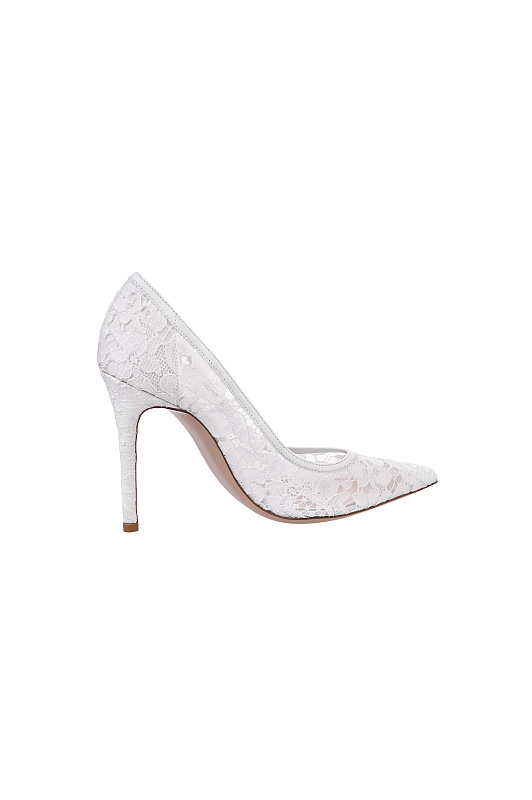 Кружевные туфли GIANVITO ROSSI Белый Женский G22315.15RIC.LTPBIBB