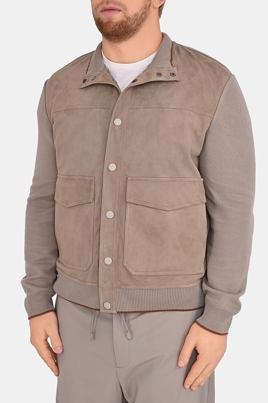 Куртка с накладными карманами CANALI Бежевый Мужской O70491LE00298 Куртка с накладными карманами CANALI Бежевый Мужской O70491LE00298