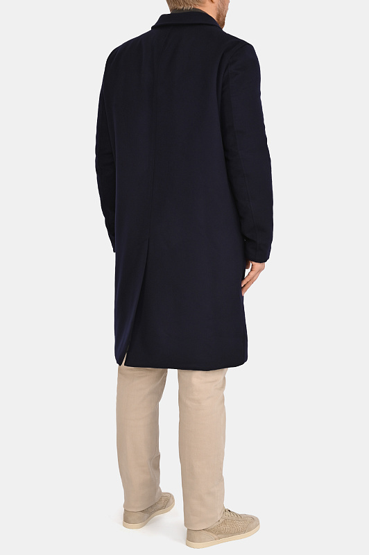 Пальто шерстяное KITON Темно-синий Мужской UW2564V0460L2 Пальто шерстяное KITON Темно-синий Мужской UW2564V0460L2