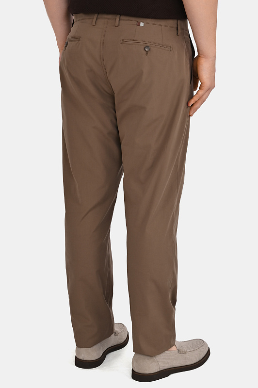 Хлопковые брюки CANALI Коричневый Мужской U91675AV05971