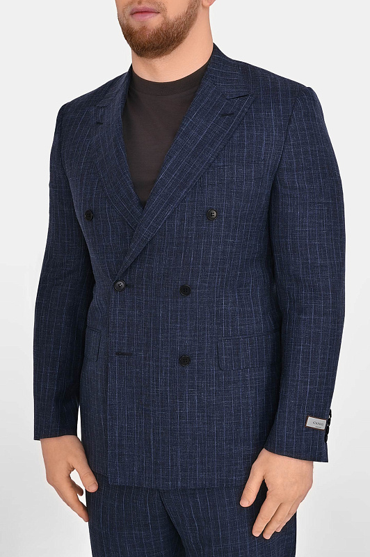 Костюм в клетку CANALI Темно-синий Мужской 12486/19BF01480 Костюм в клетку CANALI Темно-синий Мужской 12486/19BF01480