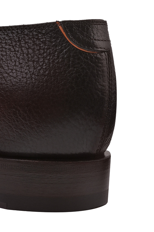 Кожаные дерби фактурные SANTONI Темно-коричневый Мужской MCAG19026JJ6BPIPT50