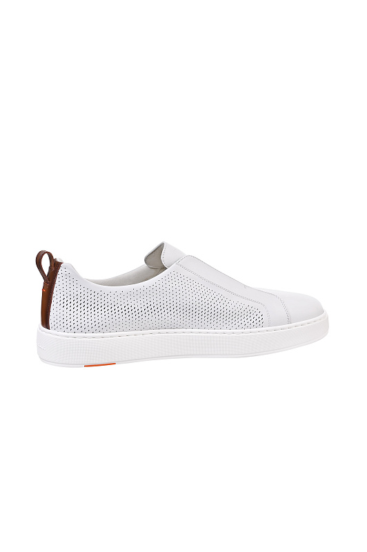 Кожаные кеды SANTONI Белый Мужской MBCG22181BARTFID Кожаные кеды SANTONI Белый Мужской MBCG22181BARTFID