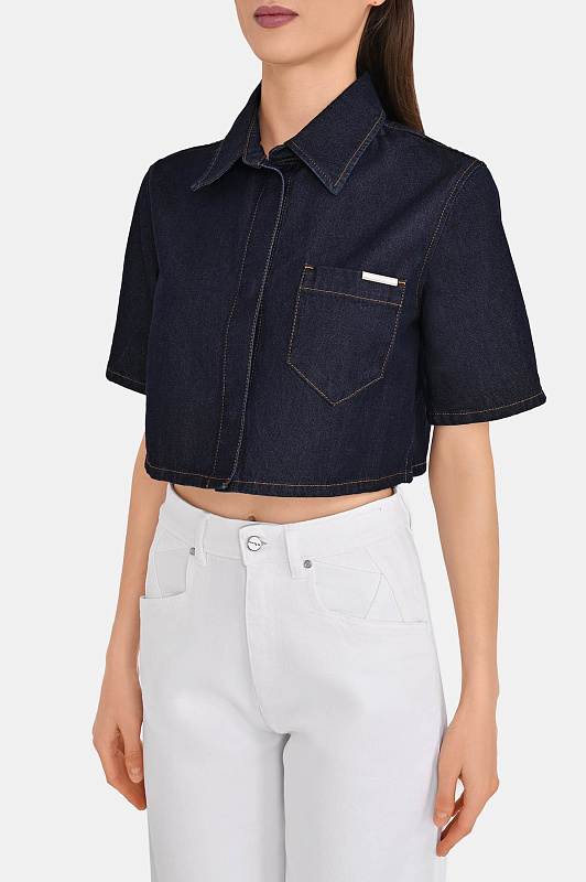 Джинсовая блуза KITON Синий Женский DJ61401K0926H0 Джинсовая блуза KITON Синий Женский DJ61401K0926H0