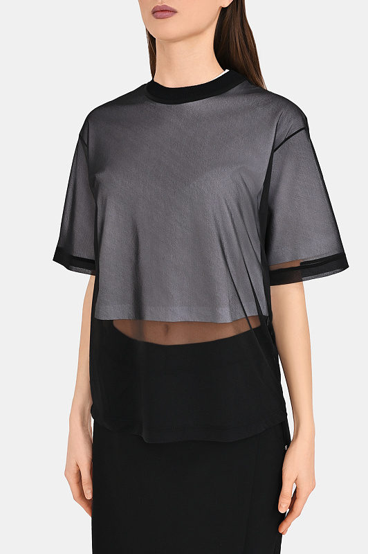 Полупрозрачная футболка SPORTMAX Белый Женский SPDOTTELIA 2612931015600