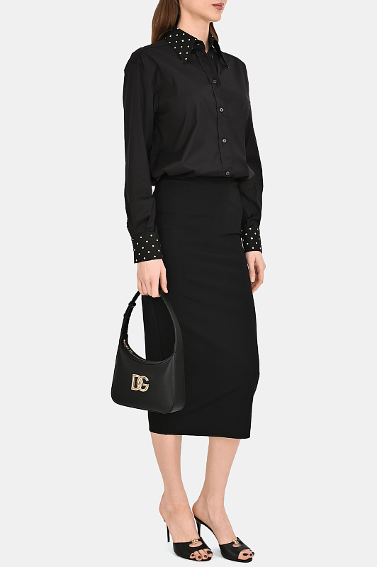 Облегающая юбка миди DOLCE & GABBANA Черный Женский F4C8HT FUGO7 Облегающая юбка миди DOLCE & GABBANA Черный Женский F4C8HT FUGO7