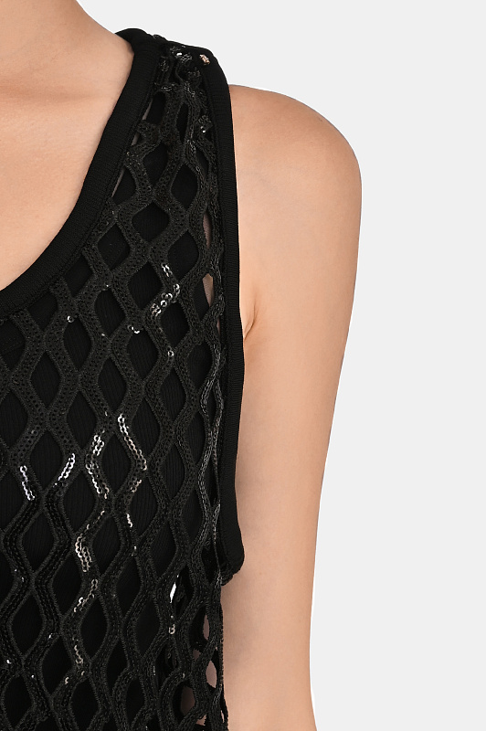 Ажурная блуза SPORTMAX Черный Женский SPXAQUILE 2612931022600 Ажурная блуза SPORTMAX Черный Женский SPXAQUILE 2612931022600