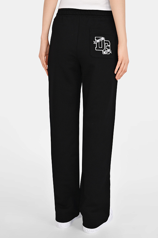 Хлопковые брюки палаццо DOLCE & GABBANA Черный Женский FTC91Z GDDL5 Хлопковые брюки палаццо DOLCE & GABBANA Черный Женский FTC91Z GDDL5