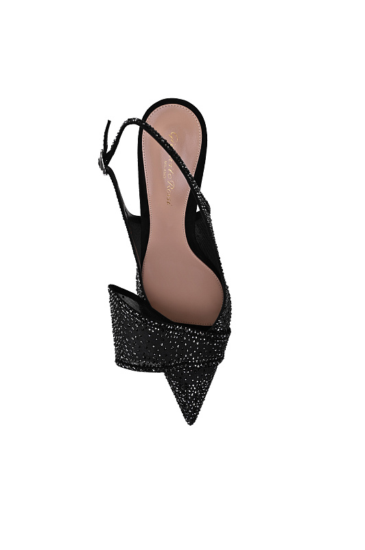 Сетчатые босоножки GIANVITO ROSSI Черный Женский G95541.95RIC.OXCNENE