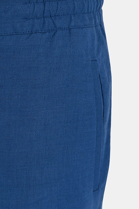 Льняные брюки KITON Синий Мужской UPN01H09690 Льняные брюки KITON Синий Мужской UPN01H09690