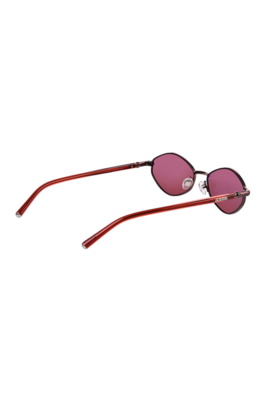 Узкие очки в металле JACQUEMUS Бордовый Unisex JAC160C2SUN/K