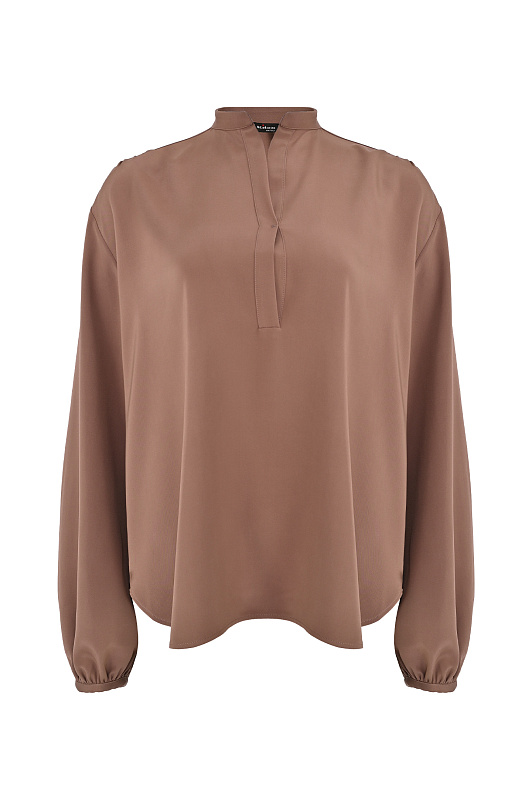 Шелковая блуза с манжетами KITON Какао Женский D61422K0977A38004 Шелковая блуза с манжетами KITON Какао Женский D61422K0977A38004