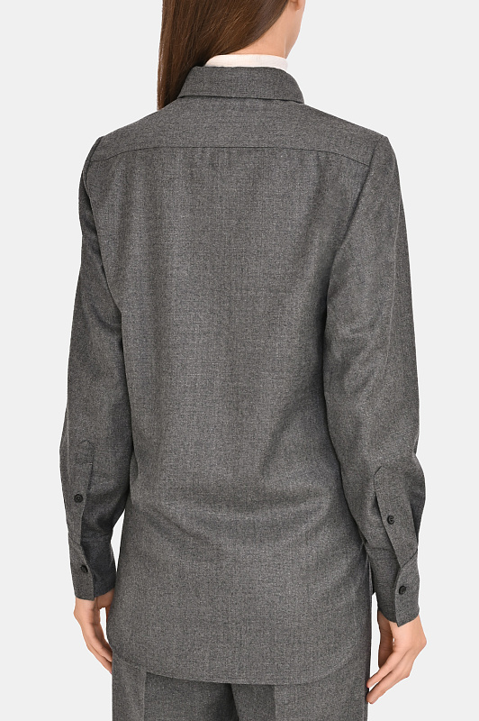 Удлиненная рубашка с карманом KITON Серый Женский D52451K0520I0 Удлиненная рубашка с карманом KITON Серый Женский D52451K0520I0
