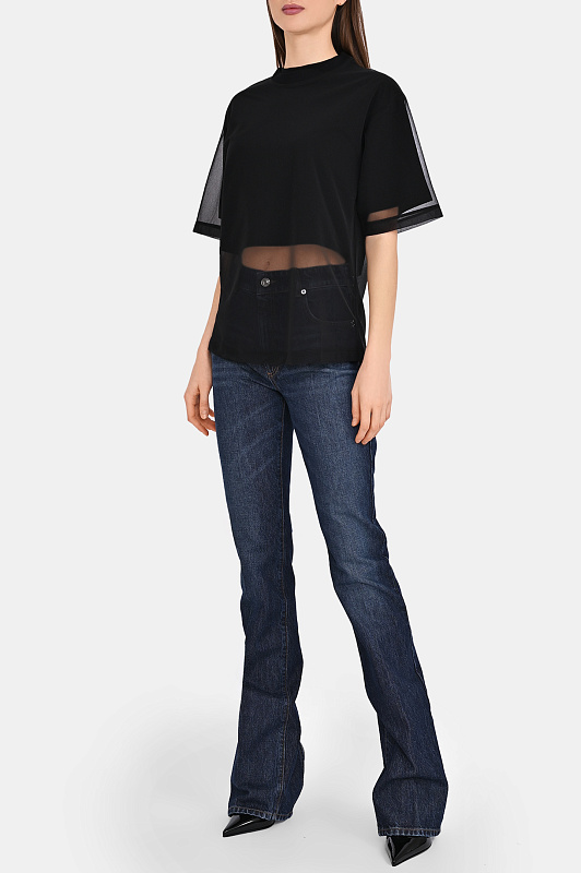 Футболка с сеткой SPORTMAX Черный Женский SPDOTTELIA 2612931015600