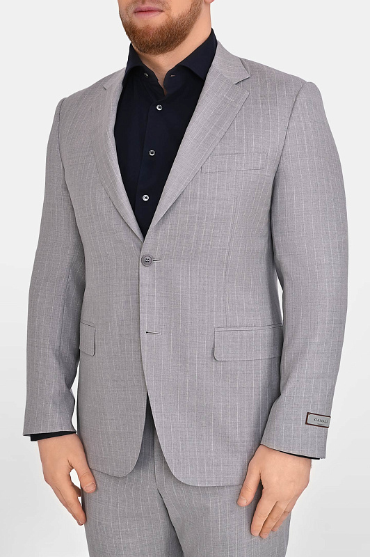 Костюм из шерсти CANALI Серый Мужской 12280/19BF04364 Костюм из шерсти CANALI Серый Мужской 12280/19BF04364