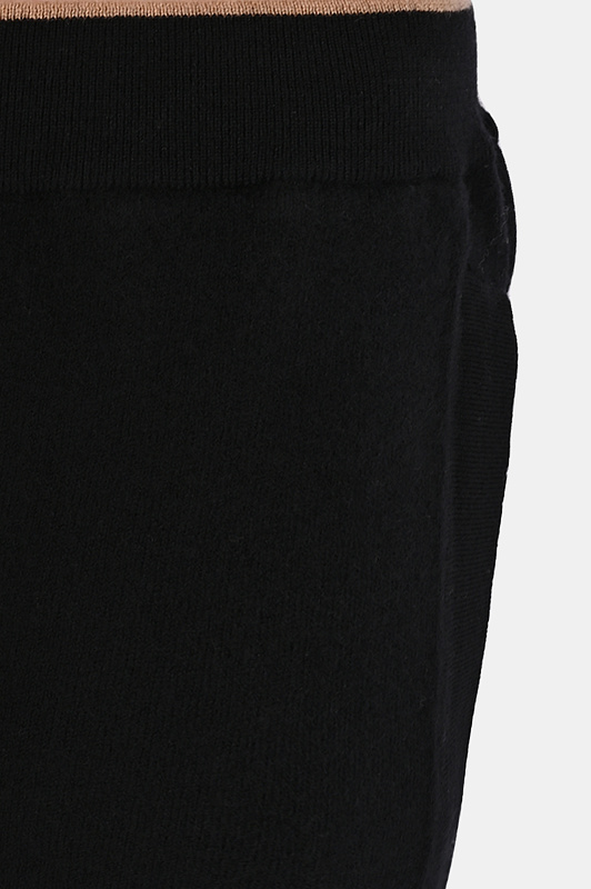 Трикотажные брюки палаццо KITON Черный Женский D62941K0584L0