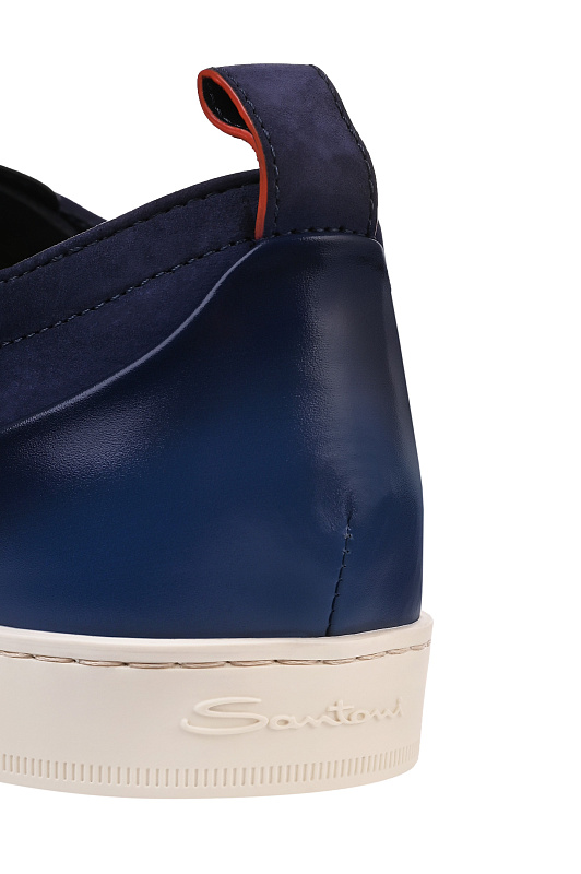 Замшевые кеды SANTONI Темно-синий Мужской MBNG22184TIRTFEH Замшевые кеды SANTONI Темно-синий Мужской MBNG22184TIRTFEH