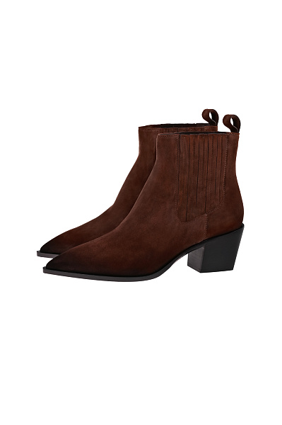 Кожаные ботильоны казаки SANTONI Кожаные ботильоны казаки SANTONI