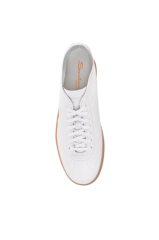 Кожаные кеды SANTONI Белый Мужской MBPG22072FARTFRII80