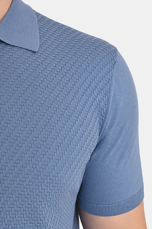 Трикотажное поло CANALI Голубой Мужской C0127MK02466 Трикотажное поло CANALI Голубой Мужской C0127MK02466