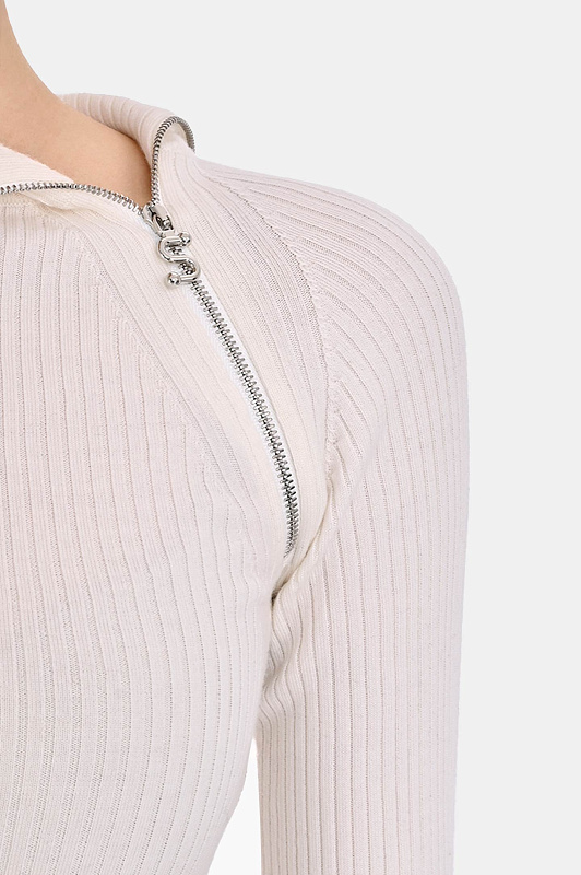 Шерстяной свитер SPORTMAX Молочный Женский PINNA 2522366022600